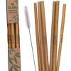Bambu juomapillit 6 kpl, mukana pesuharja