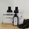 Acomax Hiusten -hyvinvointisetti - shampoo, hoitoaine, seerumi ja hiuskapselit - lahjaksi Valkoinen savi 20 g