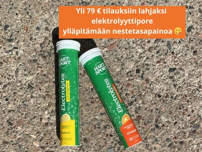 Lahjaksi elektrolyyttipore yli 79 euron tilauksiin